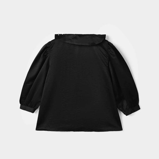 Girls Polyester Casual Top Glorious-BLACK