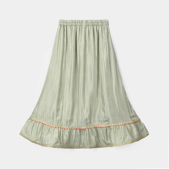 Infant Girls Raw Silk 2Pcs Boondi-Grape.Green