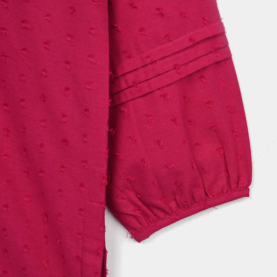 Girls Cotton Brochia 2Pcs Elegant-Bright.Pink