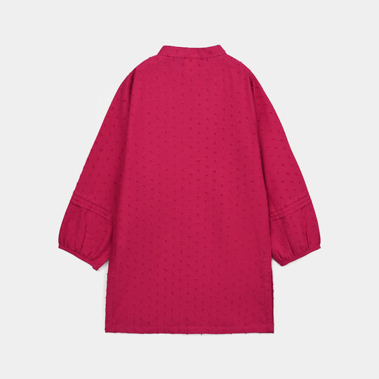 Girls Cotton Brochia 2Pcs Elegant-Bright.Pink