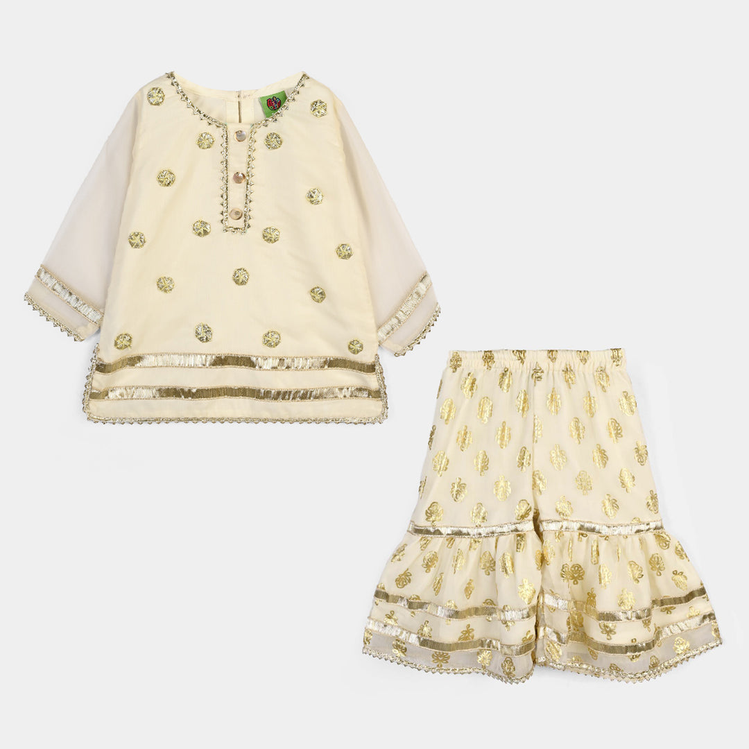Infant Girls Chiffon 2Pcs Sona-Cream