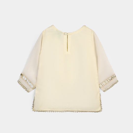 Infant Girls Chiffon 2Pcs Sona-Cream