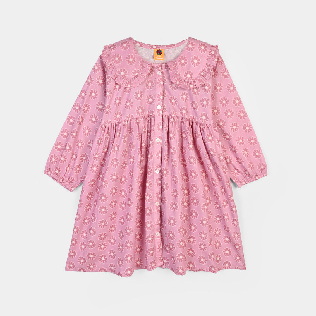 Girls Cotton Casual Frock Groovy