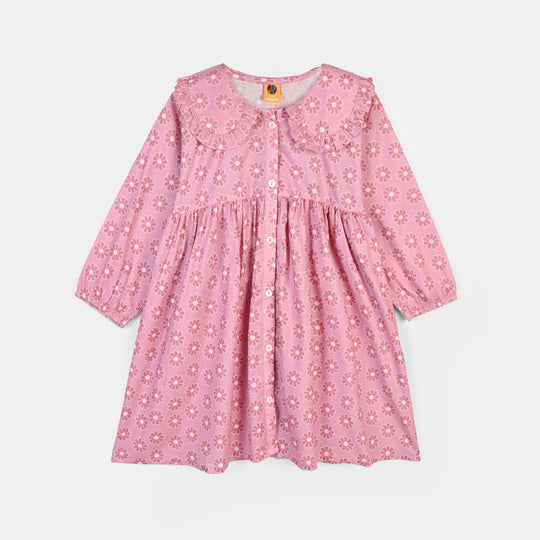 Girls Cotton Casual Frock Groovy