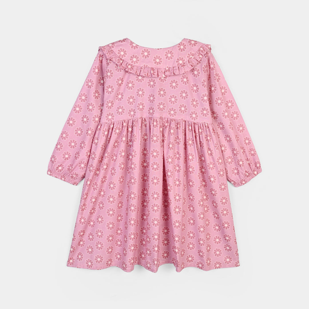 Girls Cotton Casual Frock Groovy