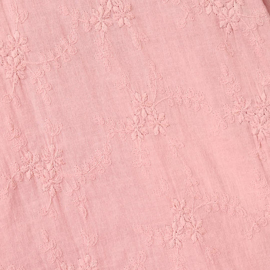 Girls Cotton Emb Top Enchanted Flowers-Pink
