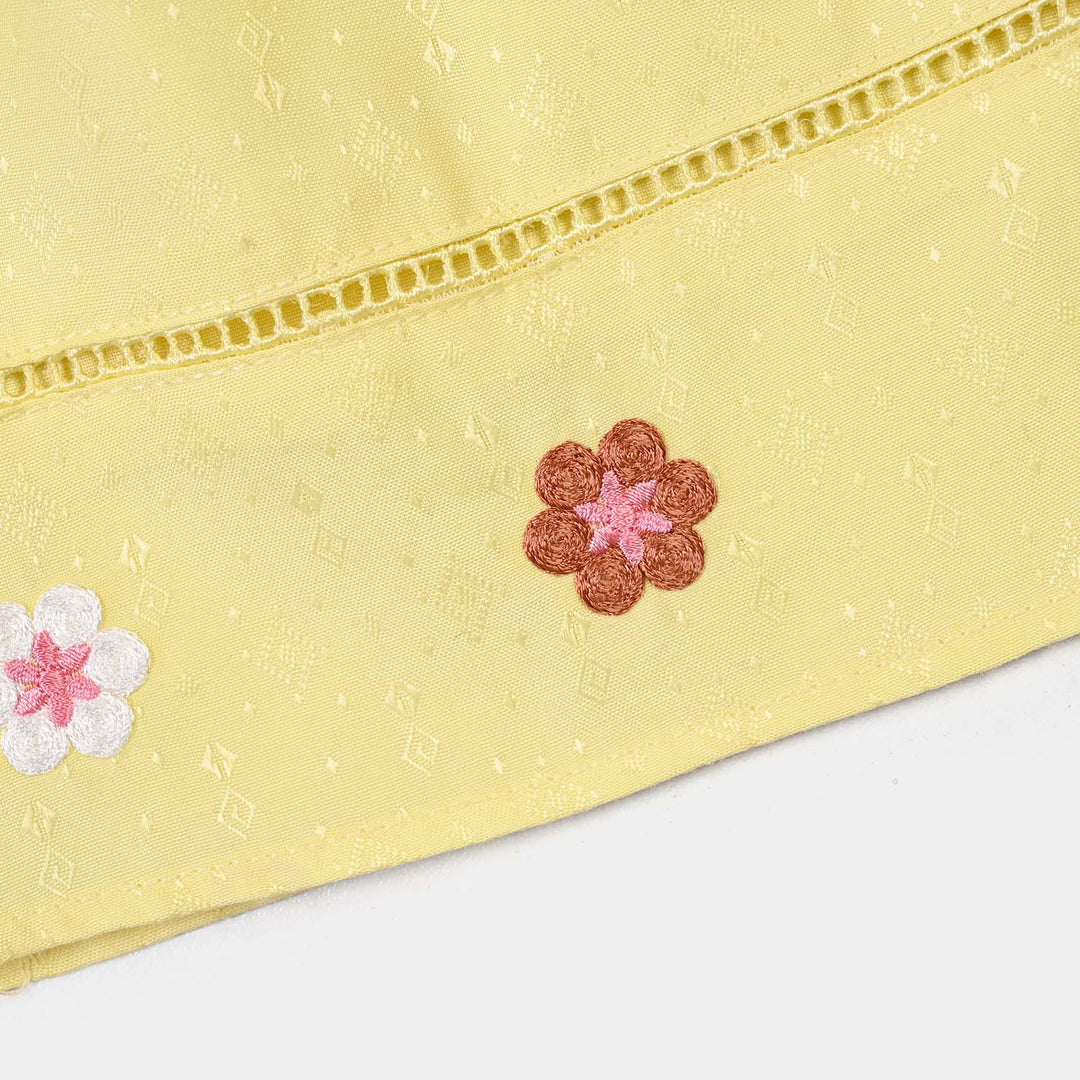 Girls Jacquard Emb Top Meadow-Yellow