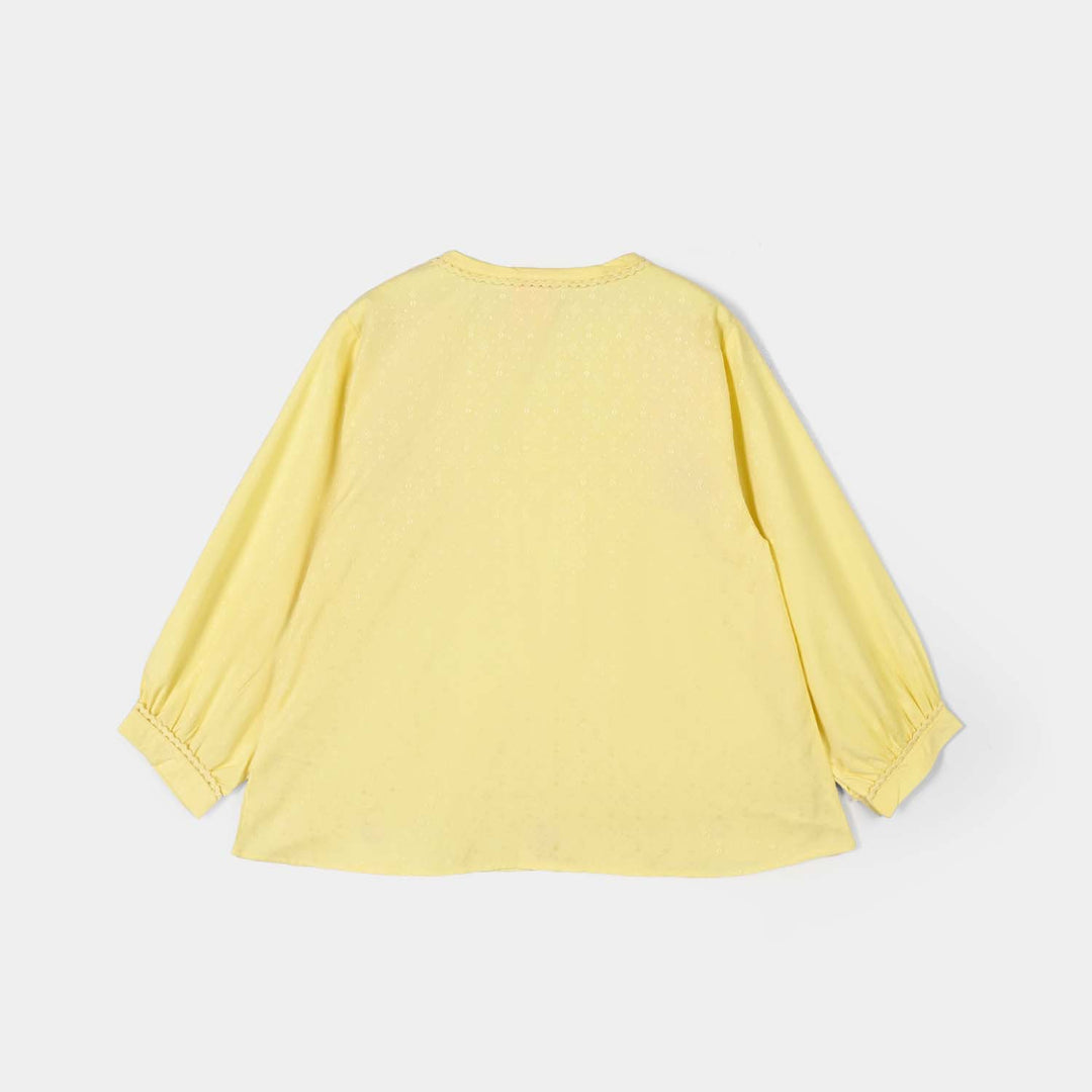 Girls Jacquard Emb Top Meadow-Yellow