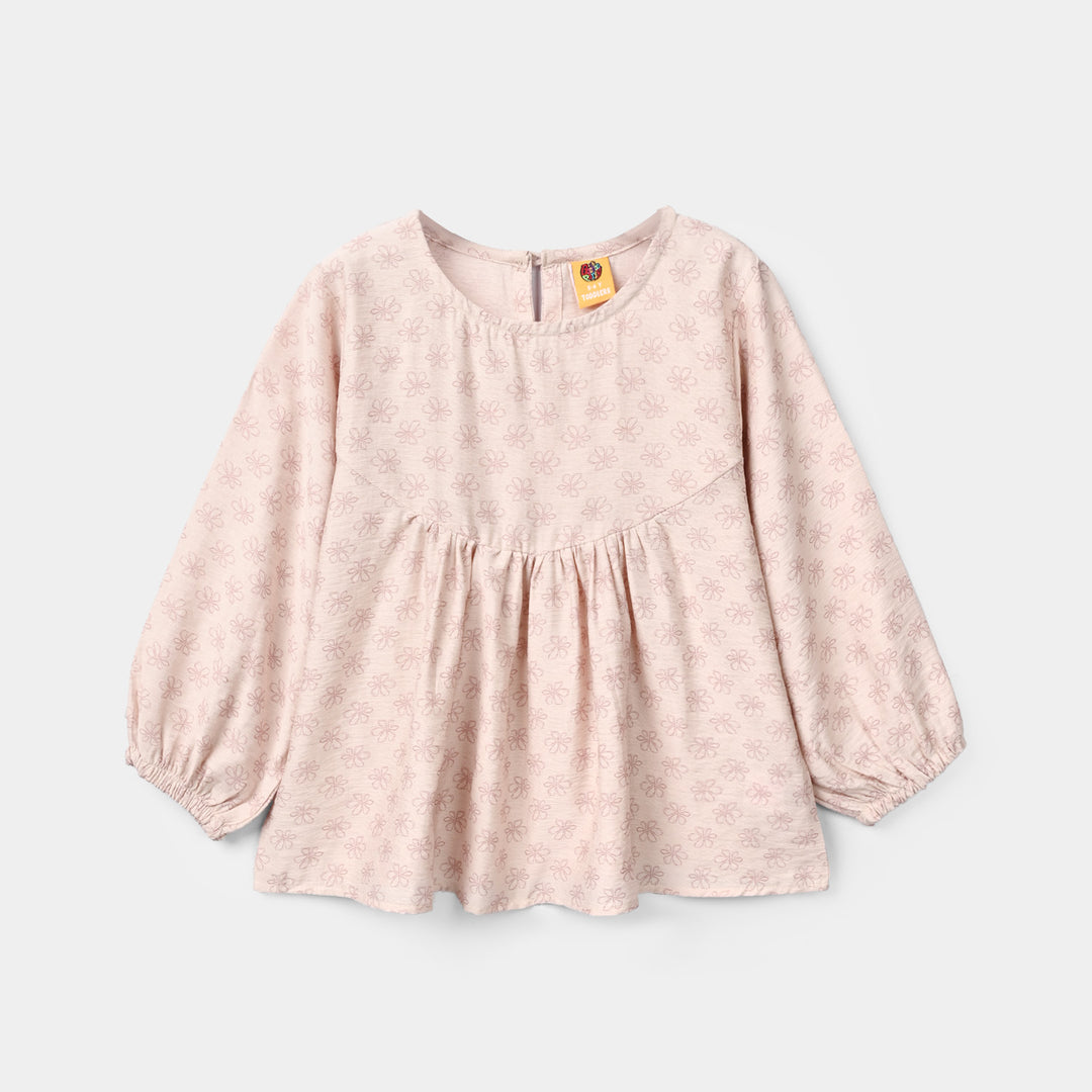 Girls Polyester Co-Ord Set Cheese Cake-Dull.Pink