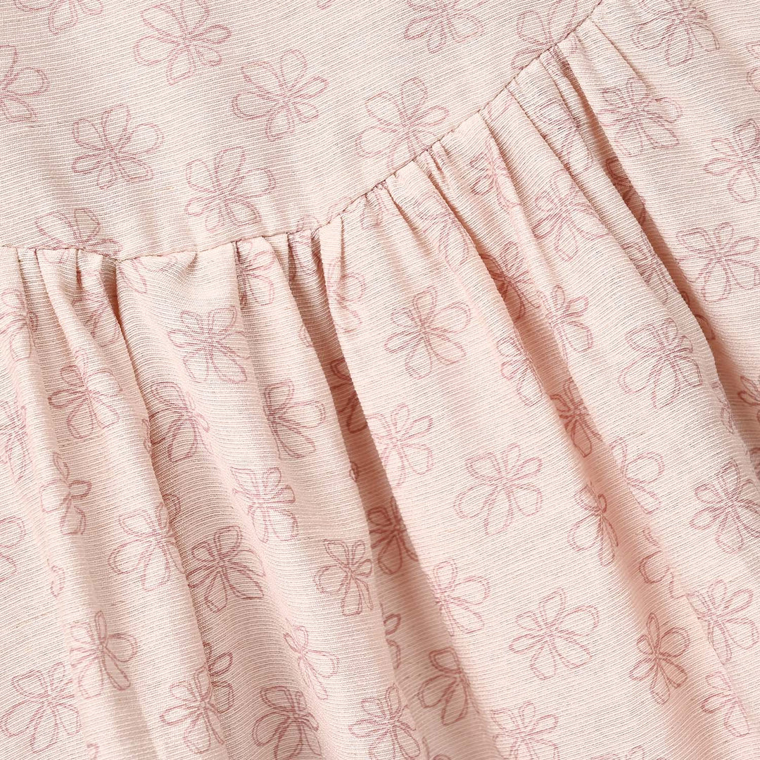 Girls Polyester Co-Ord Set Cheese Cake-Dull.Pink