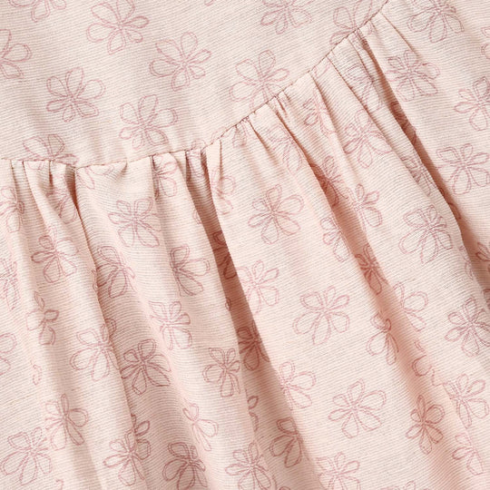 Girls Polyester Co-Ord Set Cheese Cake-Dull.Pink