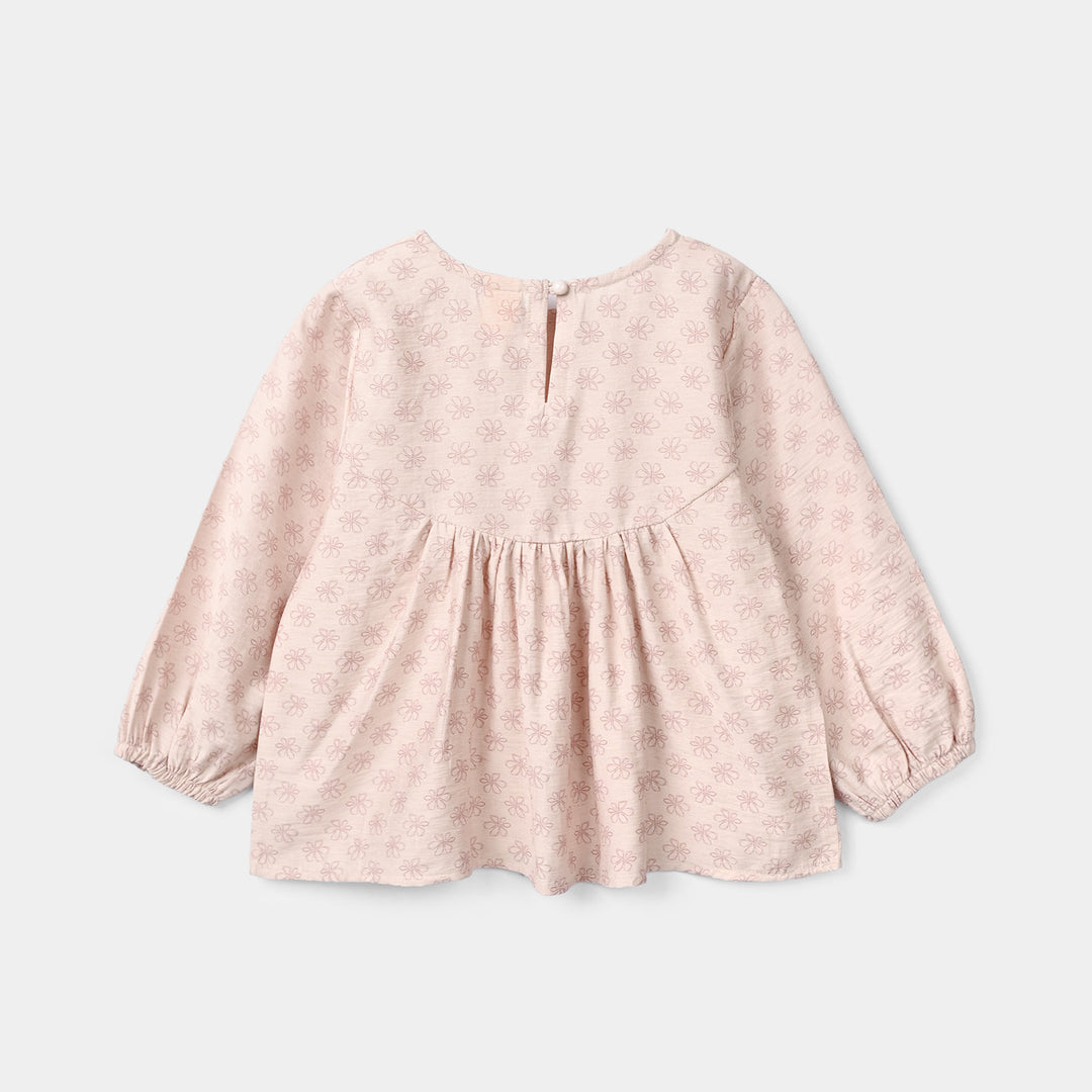 Girls Polyester Co-Ord Set Cheese Cake-Dull.Pink