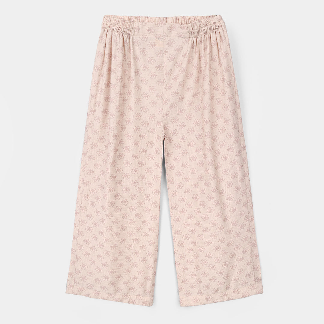 Girls Polyester Co-Ord Set Cheese Cake-Dull.Pink