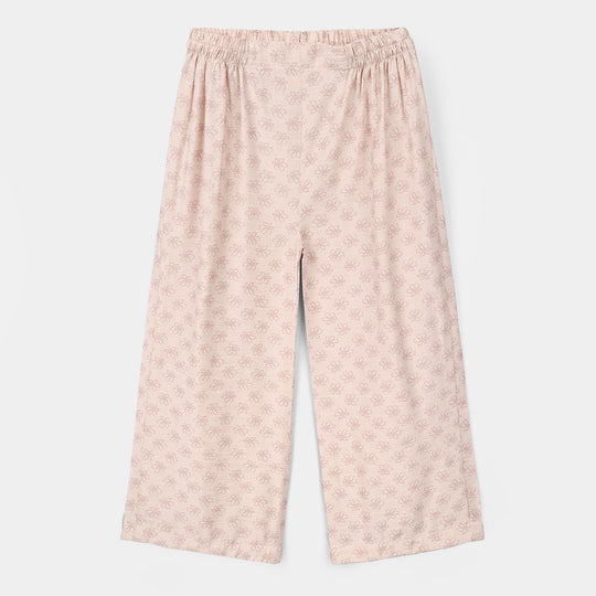 Girls Polyester Co-Ord Set Cheese Cake-Dull.Pink
