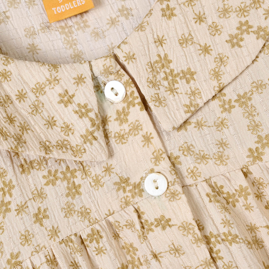 Girls Polyester Casual Top Mango-Gold.Tan
