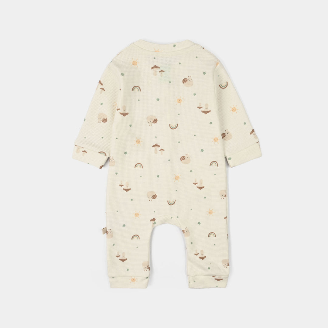 Infant Boys Yarn dyed rib Knitted Romper Little Sunshine-OFF-White