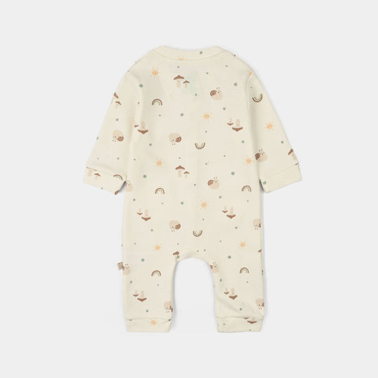 Infant Boys Yarn dyed rib Knitted Romper Little Sunshine-OFF-White