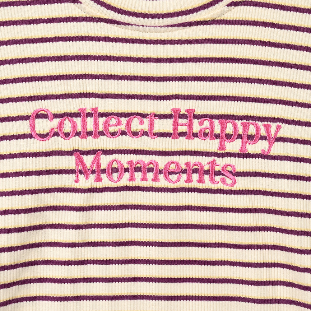 Girls Rib Tee collect happy moment-Off.White