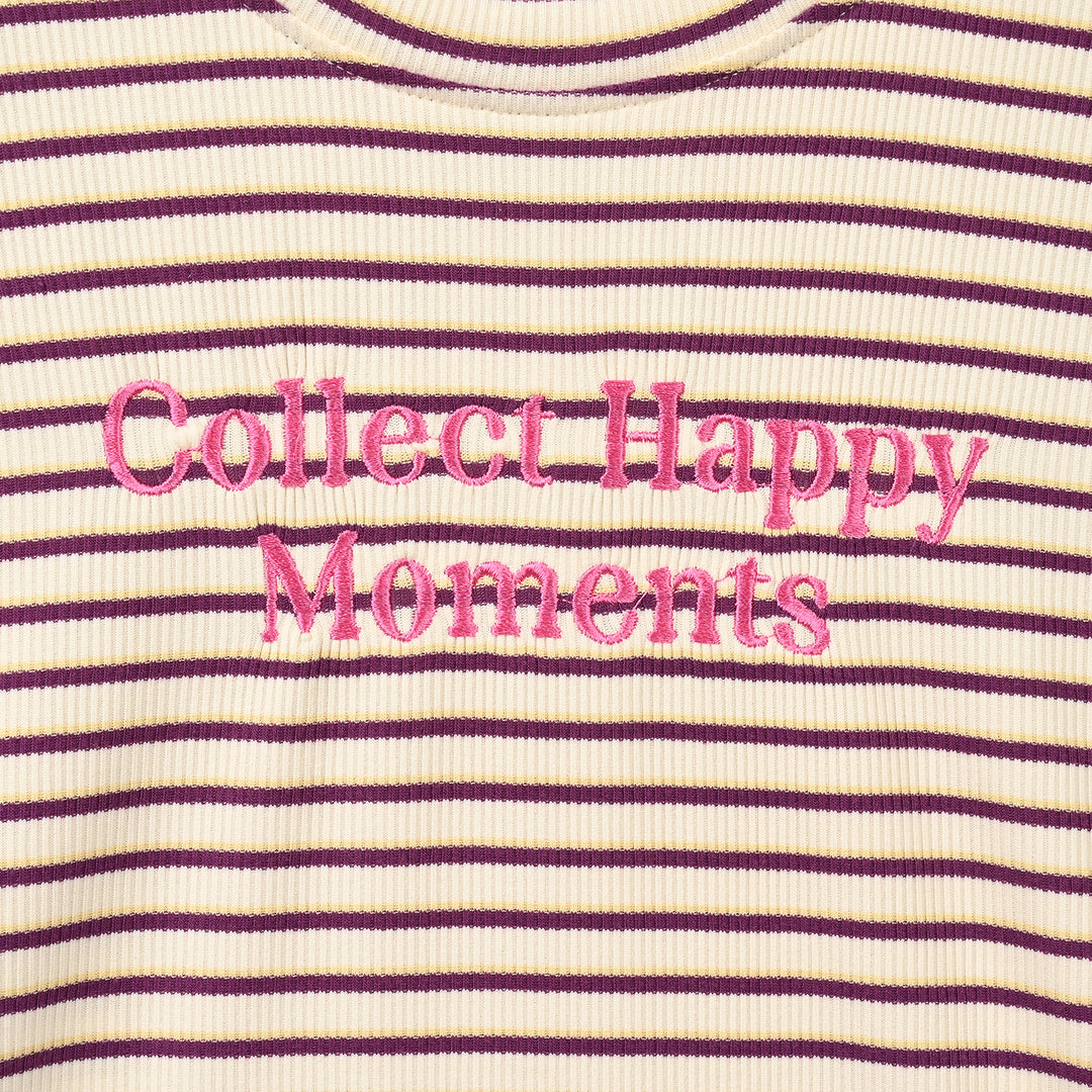 Girls Rib Tee collect happy moment-Off.White