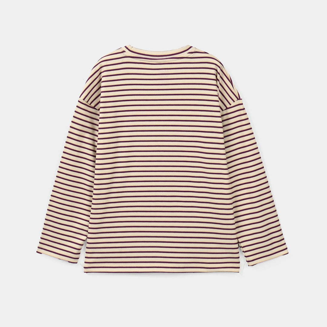 Girls Rib Tee collect happy moment-Off.White