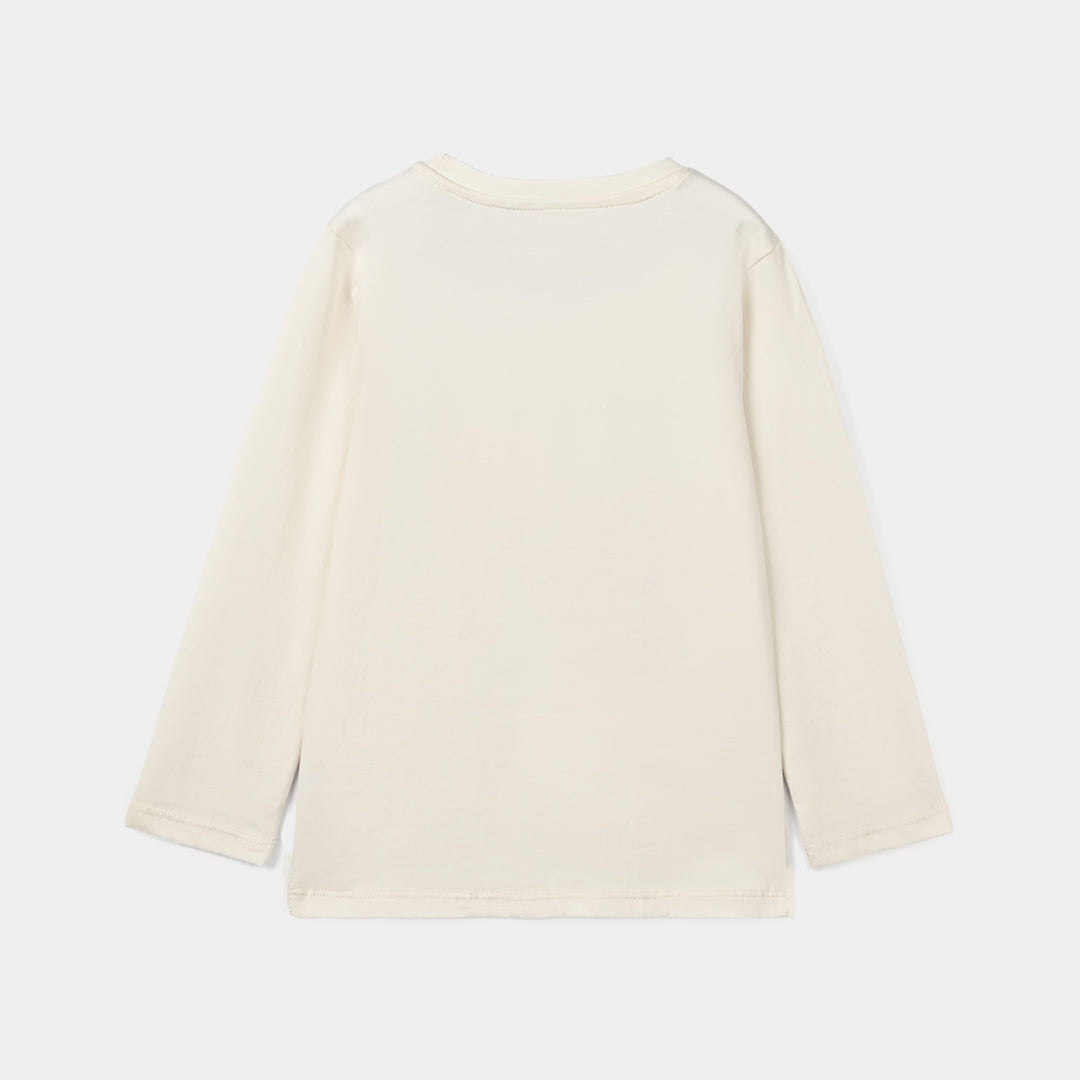 Girls Cotton Jersey T-Shirt F/S London-Off.White