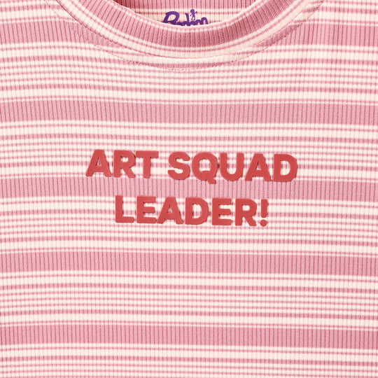 Girls Rib T-Shirt H/S ART SQUAD-Pink
