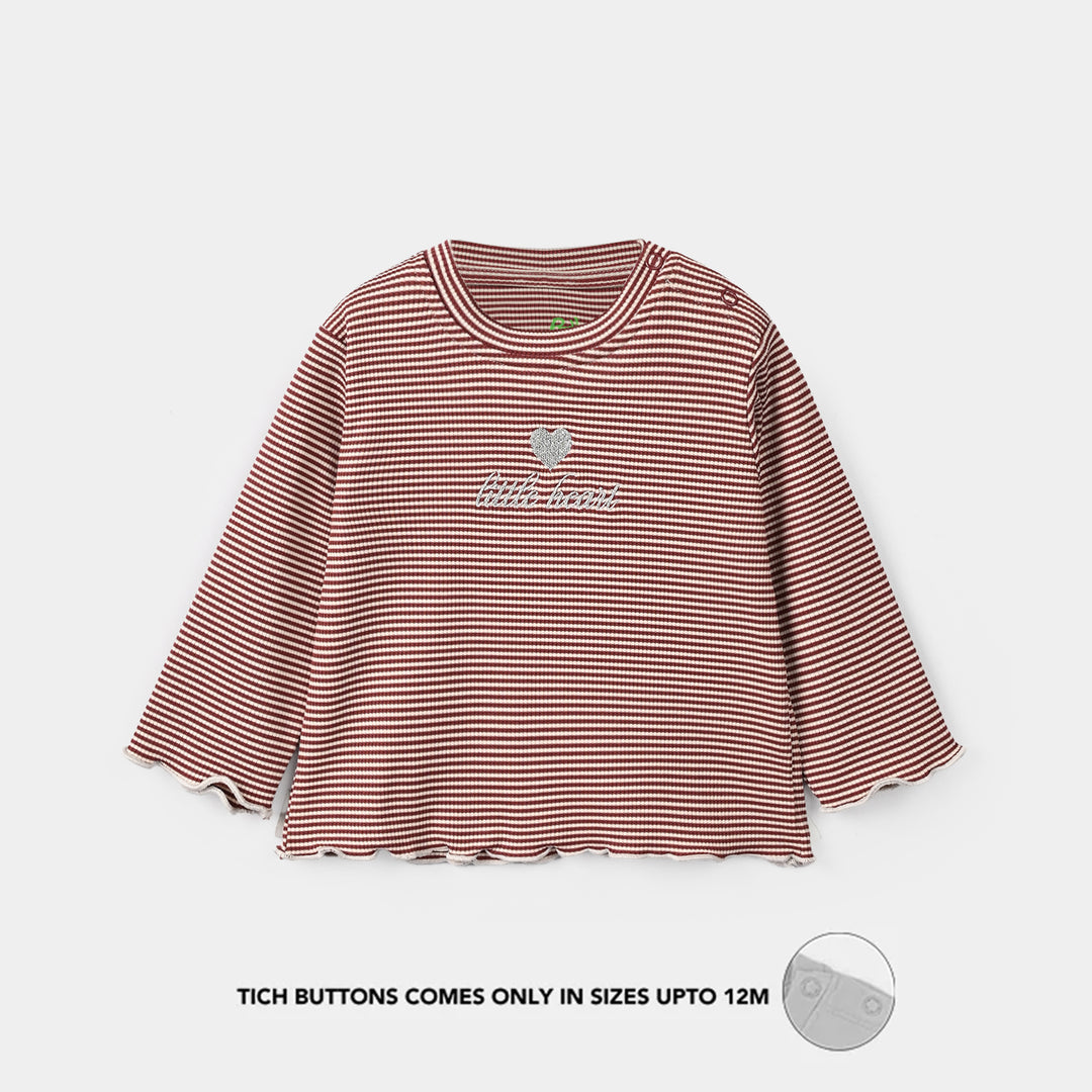 Infant Girls Rib T-Shirt Little Heart