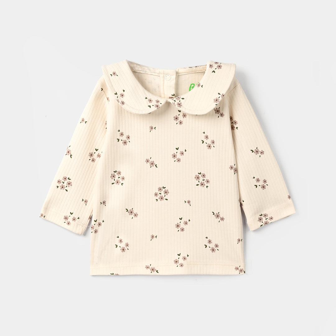 Infant Girls Rib T-Shirt BLOOM-OFF