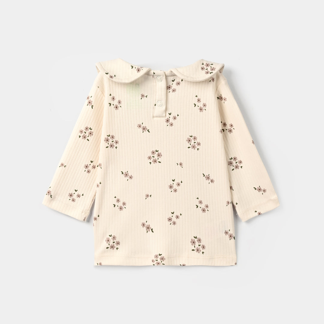 Infant Girls Rib T-Shirt BLOOM-OFF