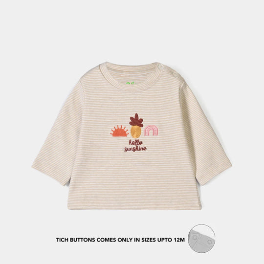 Infant Girls Yarn Dyed T-Shirt HELLO SUNSHINE
