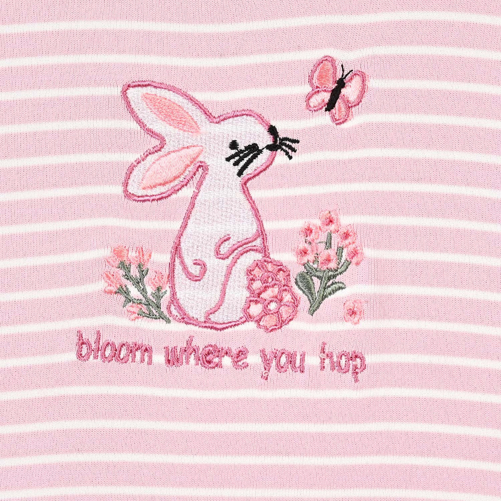 Infant Girls yarn Dyed T-Shirt Blooming-Pink