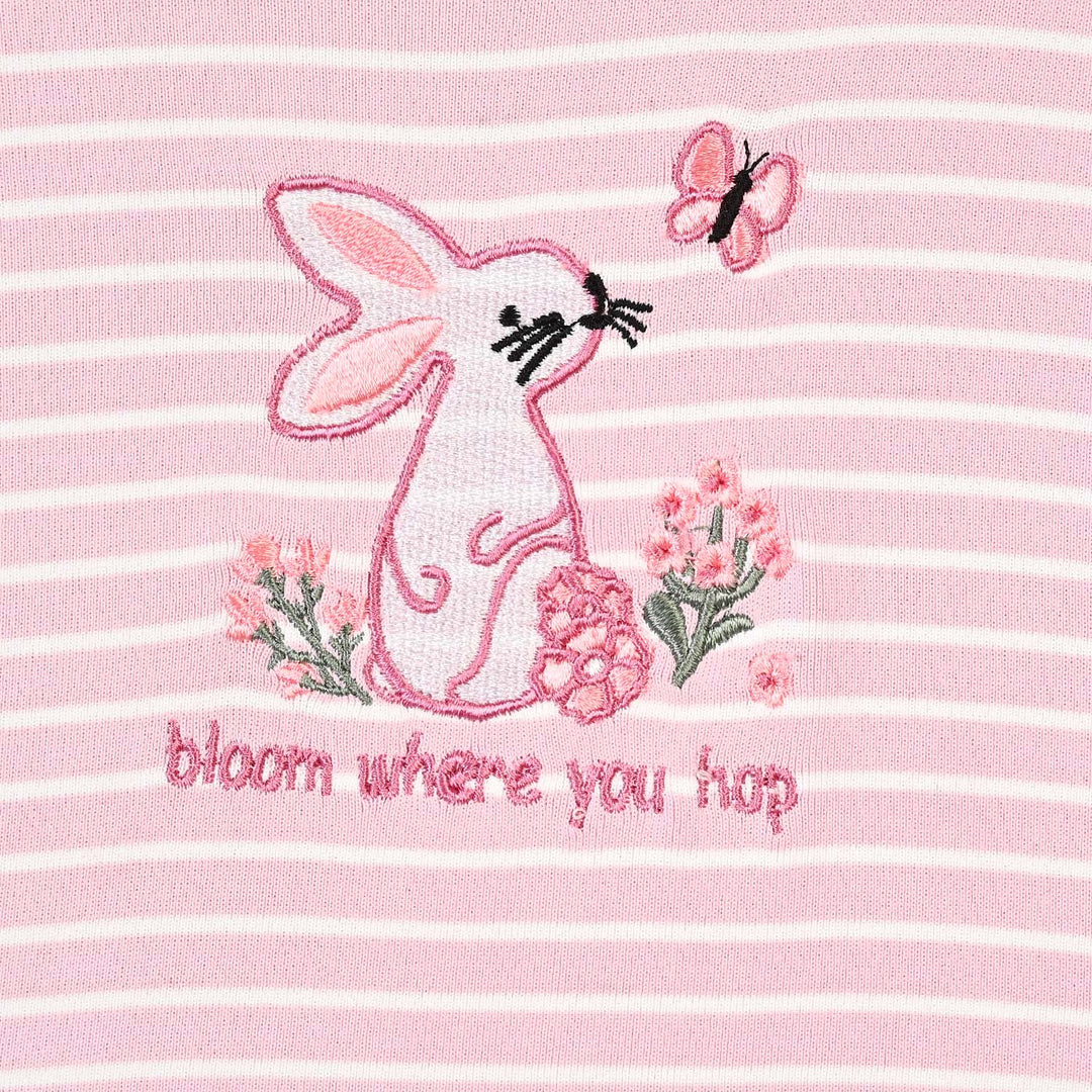 Infant Girls yarn Dyed T-Shirt Blooming-Pink