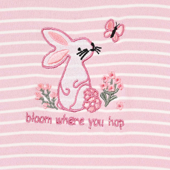Infant Girls yarn Dyed T-Shirt Blooming-Pink