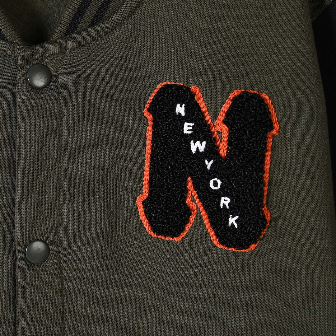 Boys Fleece Bomber Jacket Mid Town District-Green