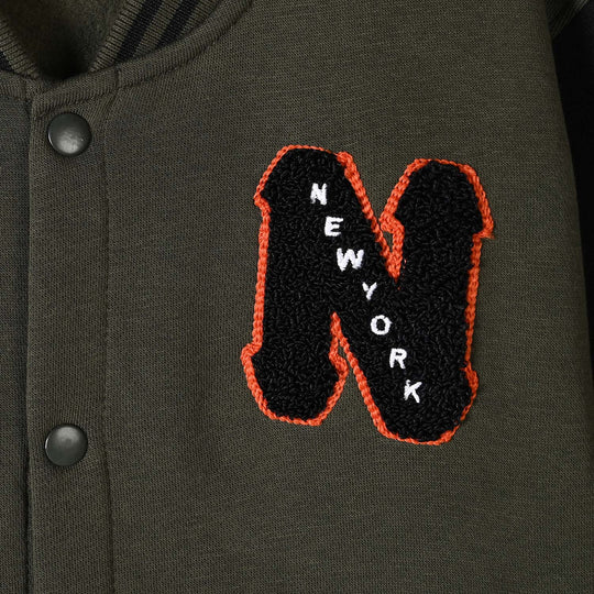 Boys Fleece Bomber Jacket Mid Town District-Green