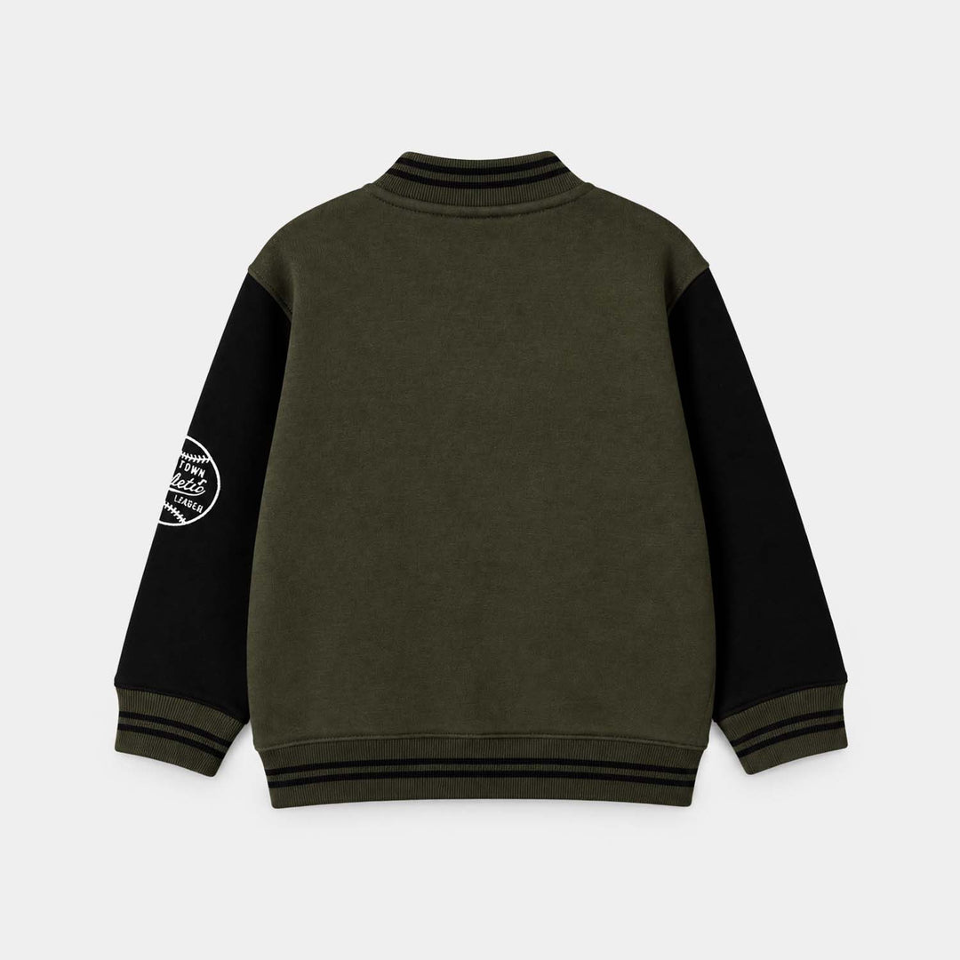 Boys Fleece Bomber Jacket Mid Town District-Green