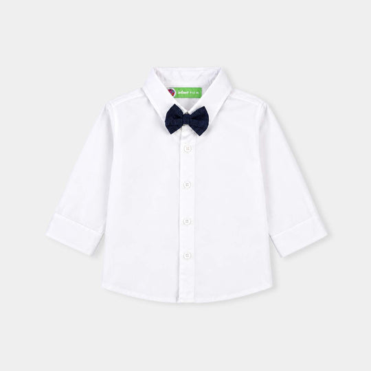 Infant Boys Poly Cotton Suit Dapper- Navy/White