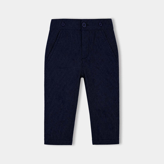Infant Boys Poly Cotton Suit Dapper- Navy/White
