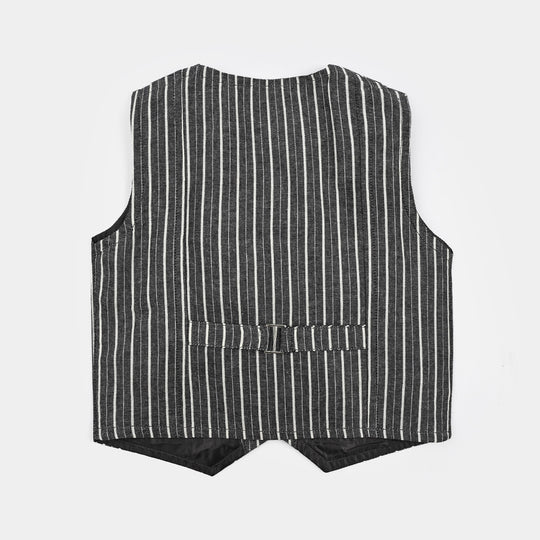 Infant Boys Yarn Dyed 3PC Suit-Lil Dapper-GREY