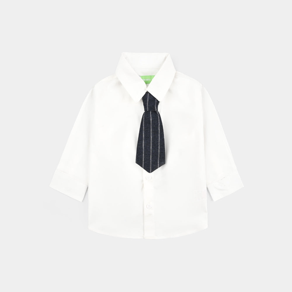 Infant Boys Yarn Dyed 3PC Suit-NAVY