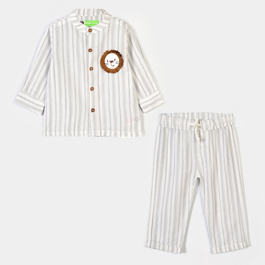Infant Boys Jacquard Suit Little One - Stripes