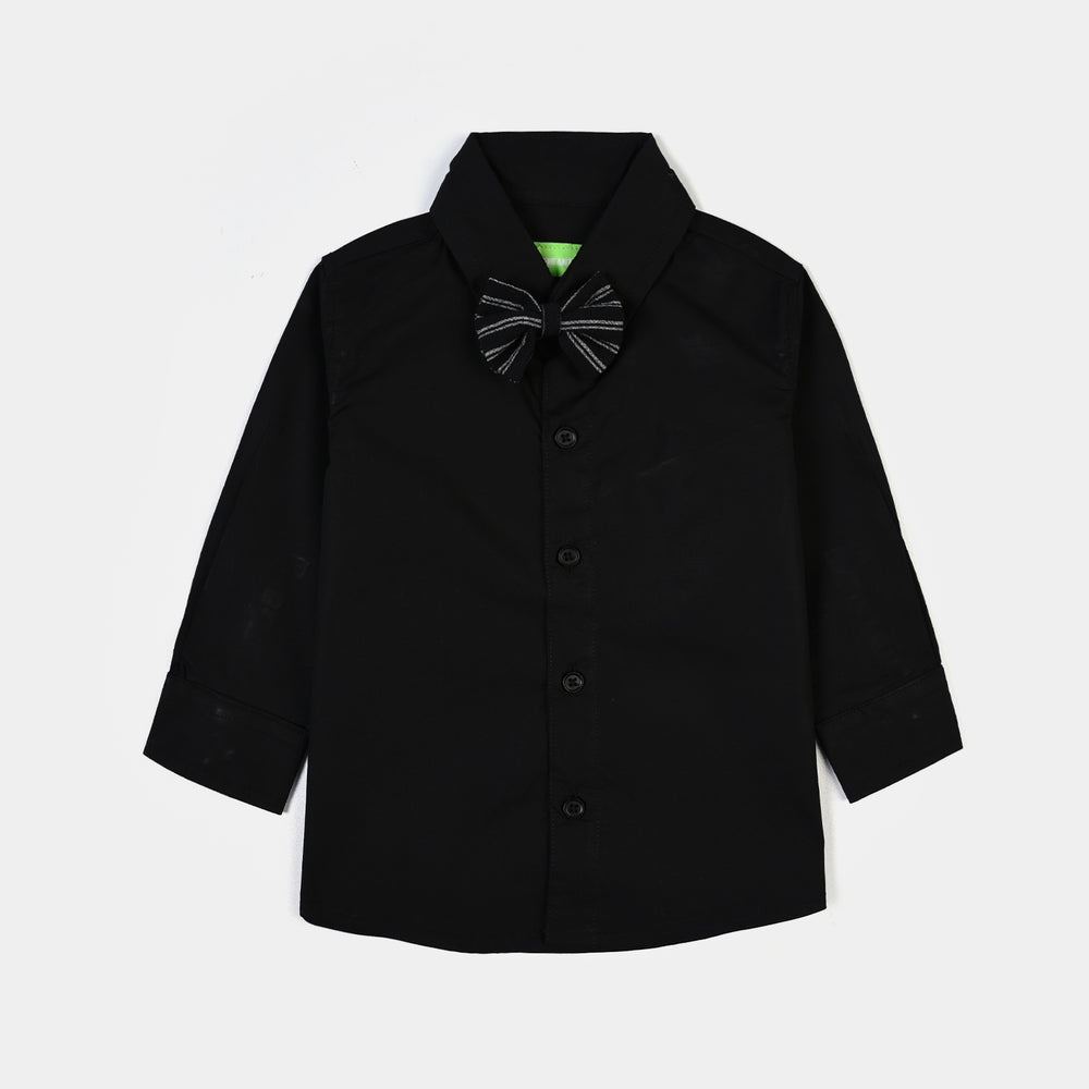 Infant Boys Yarn Dyed Suit-Linear-BLACK