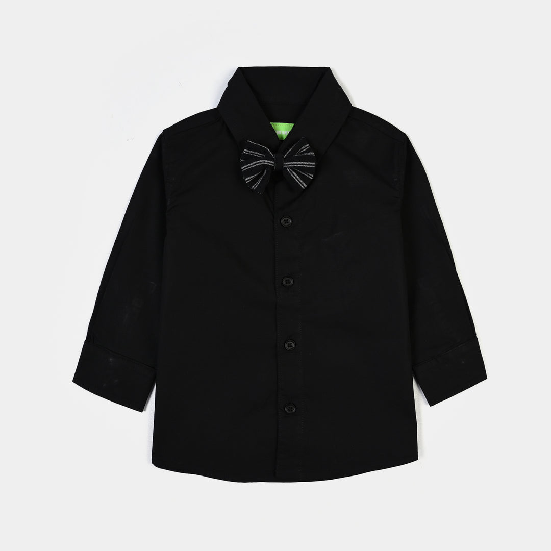 Infant Boys Yarn Dyed Suit-Linear-BLACK