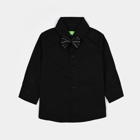 Infant Boys Yarn Dyed Suit-Linear-BLACK