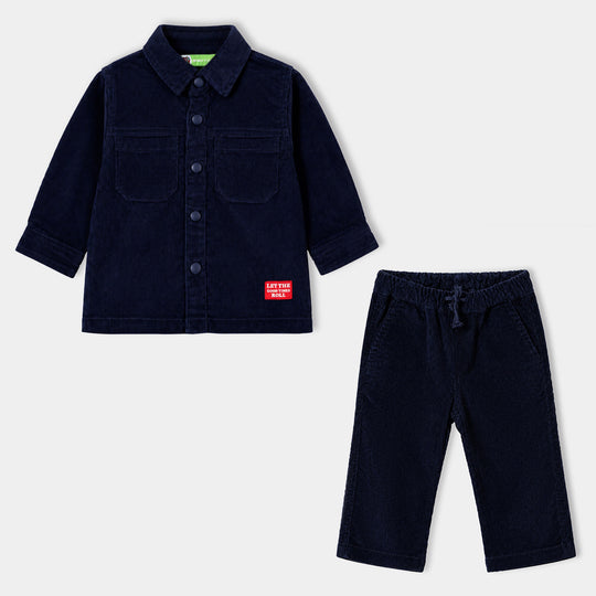 Infant Boys Corduroy Suit Midnight-NAVY