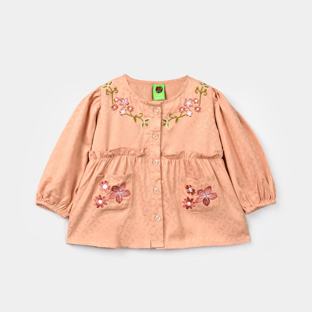 Infant Girls Jacquard 2Pc Suit Blush - Peach
