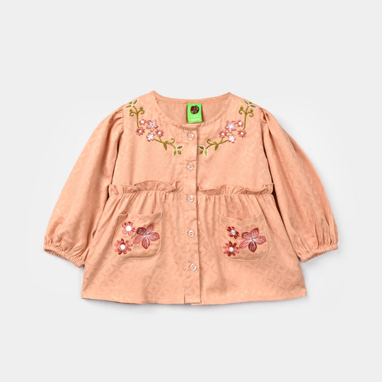Infant Girls Jacquard 2Pc Suit Blush - Peach