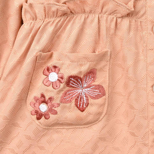 Infant Girls Jacquard 2Pc Suit Blush - Peach