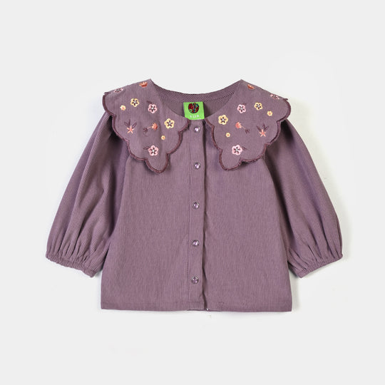 Infant Girls Corduroy 2Pc Suit-MAUVE-Purple