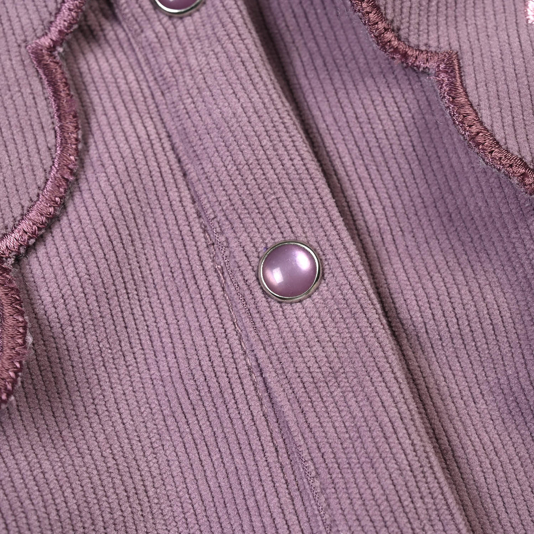 Infant Girls Corduroy 2Pc Suit-MAUVE-Purple